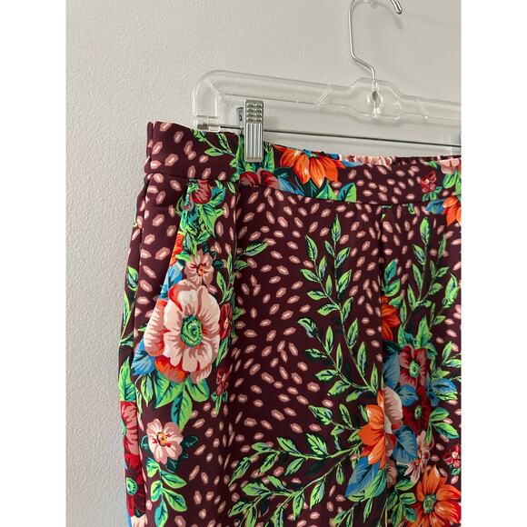 Chicos Pants Folk Art Wide Leg Floral Relaxed Fit Pull On Chicos 1R US Size 8/10 - Picture 7 of 7